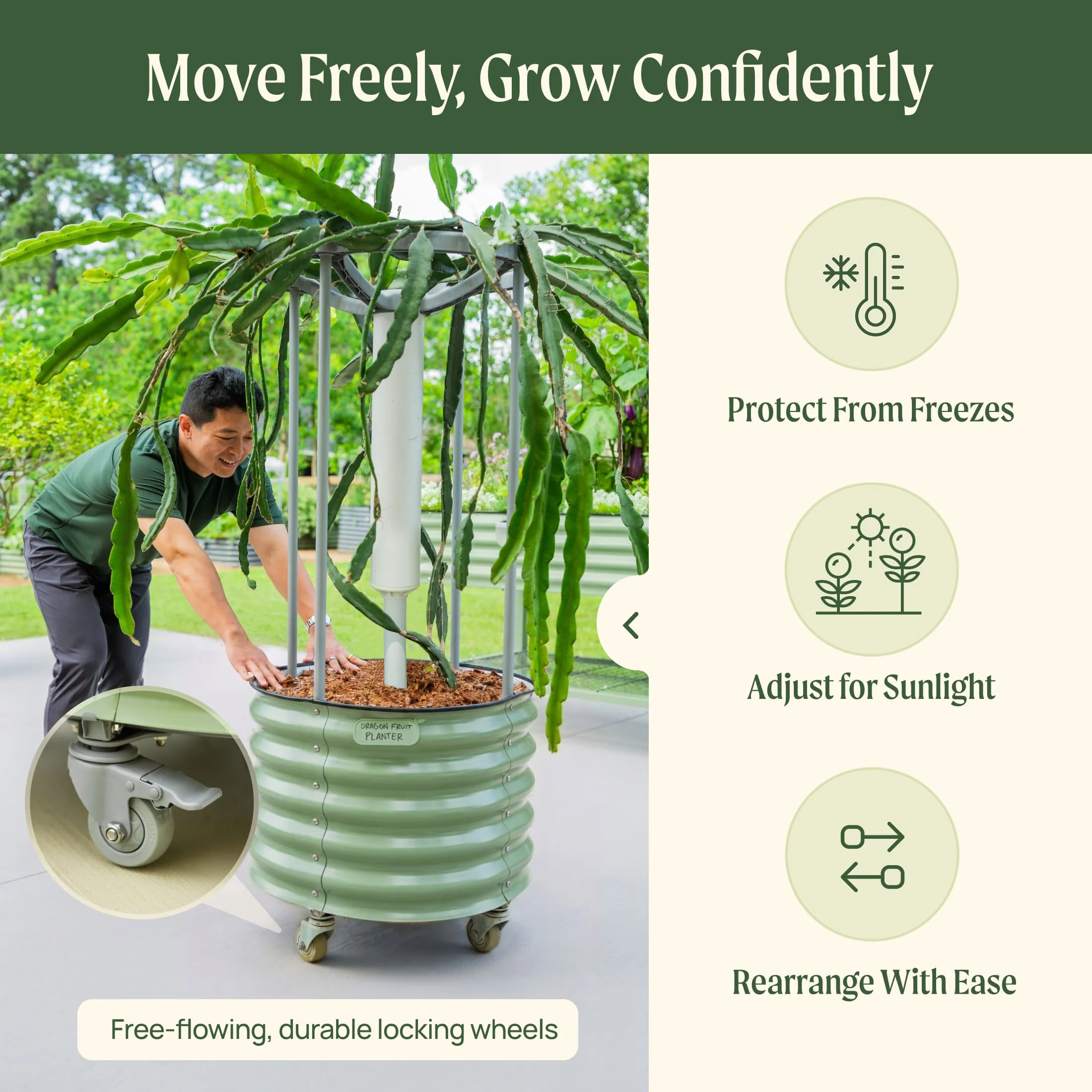 Classic Rolling Dragon Fruit Planter Gen 2 - Image 14