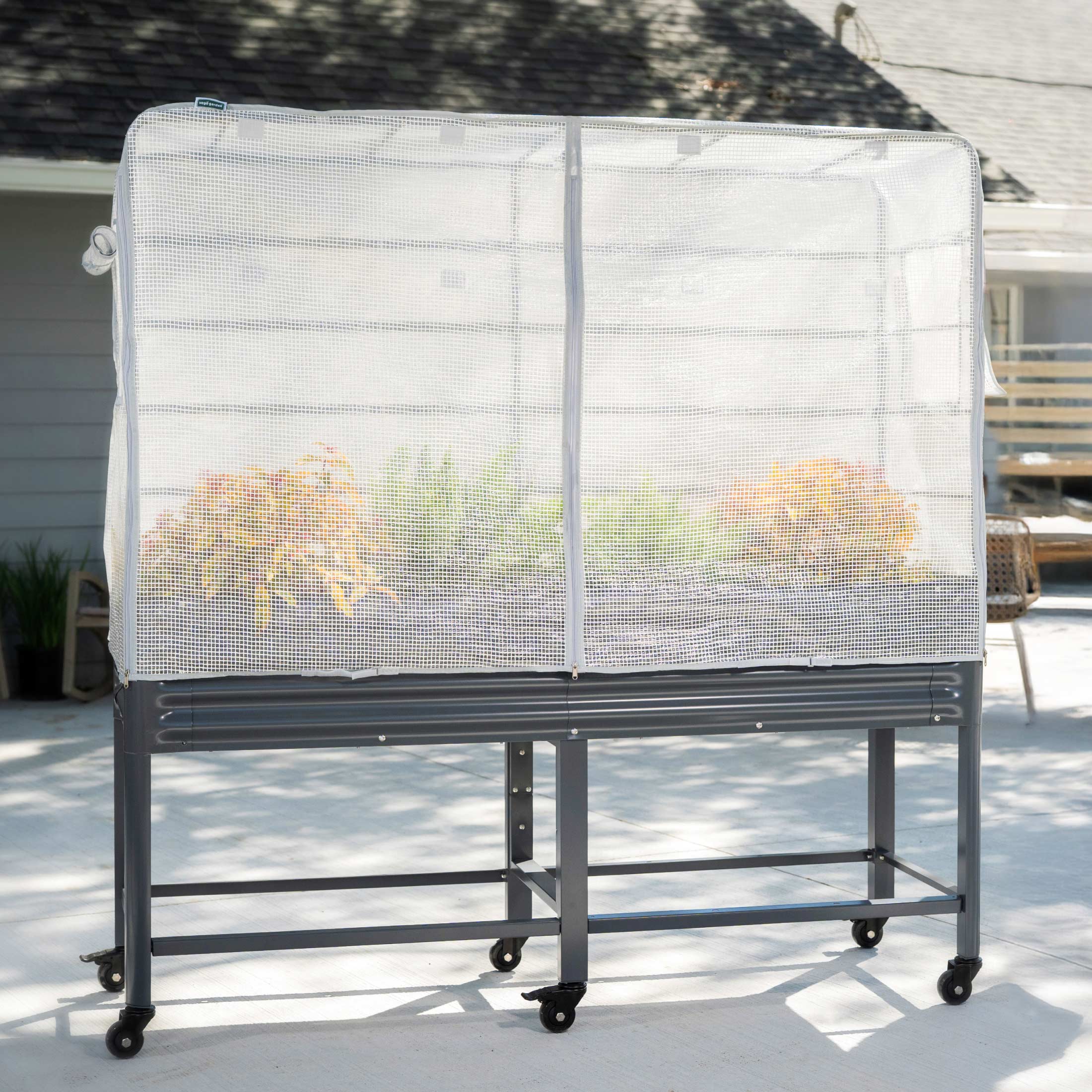 Greenhouse Frost Cover & Trellis System for Elevated Bed - Image 7