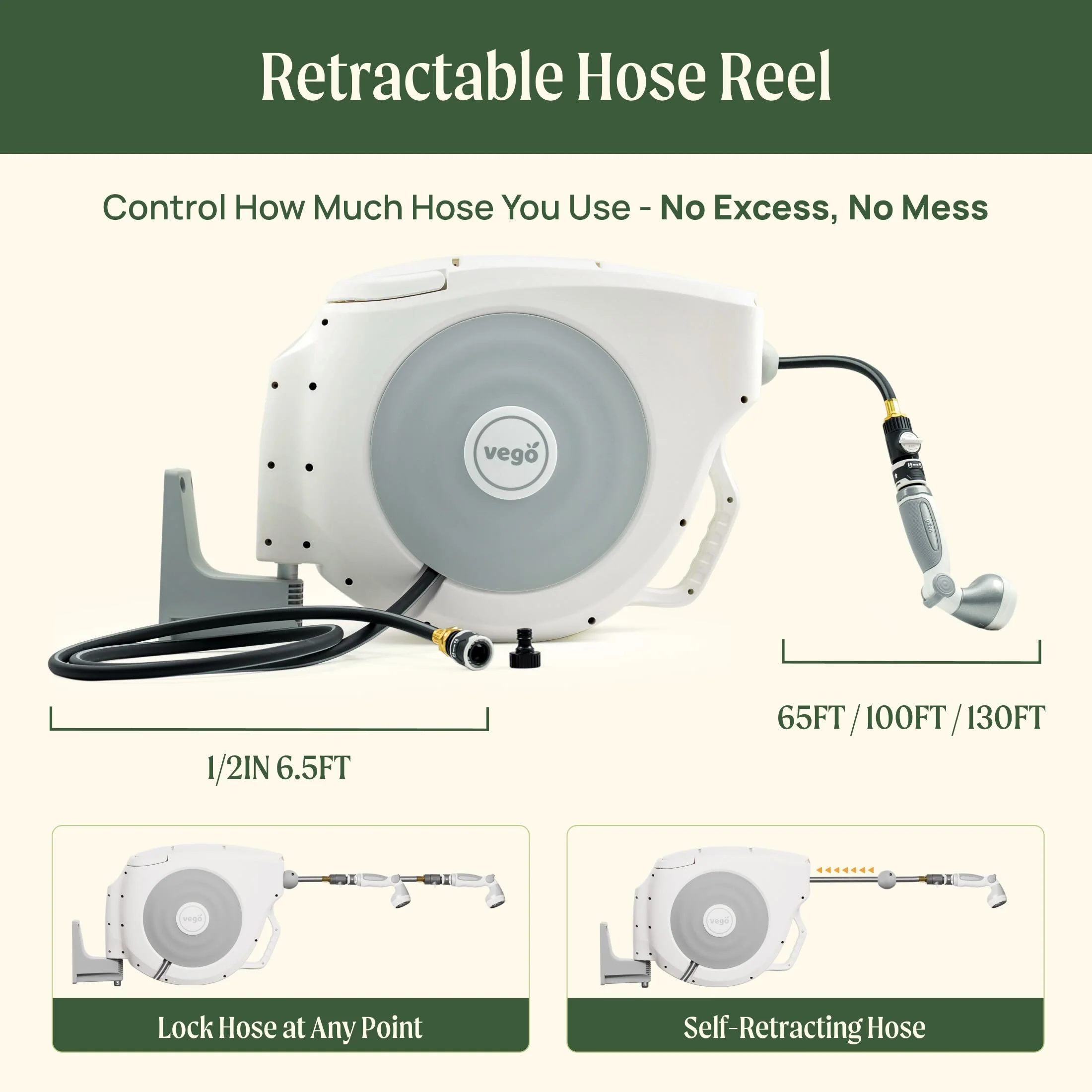 Vego Retractable Hose Reel Set - Image 5