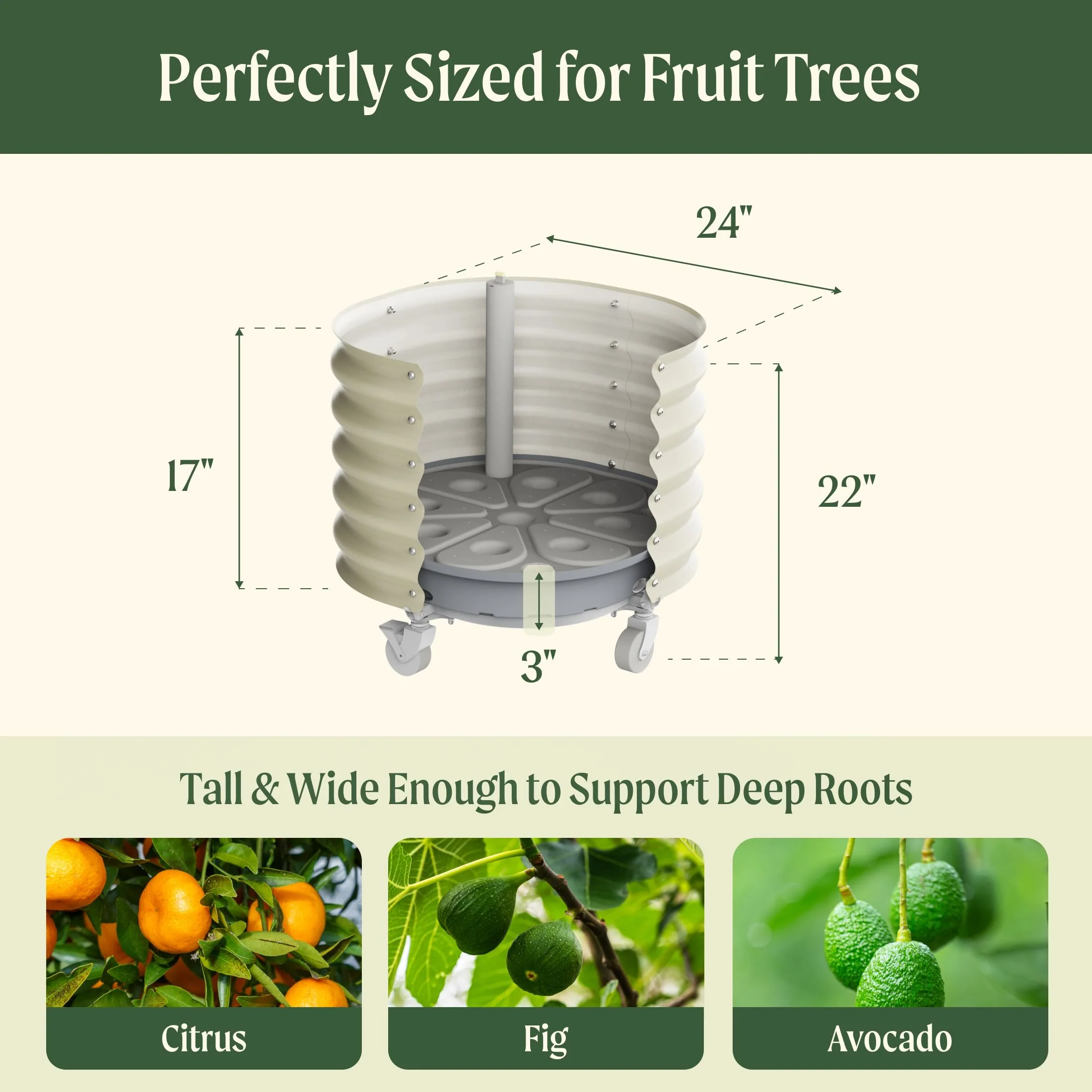 Self-Watering Rolling Citrus Tree Planter 30 Gallon - Gen 2 - Image 10