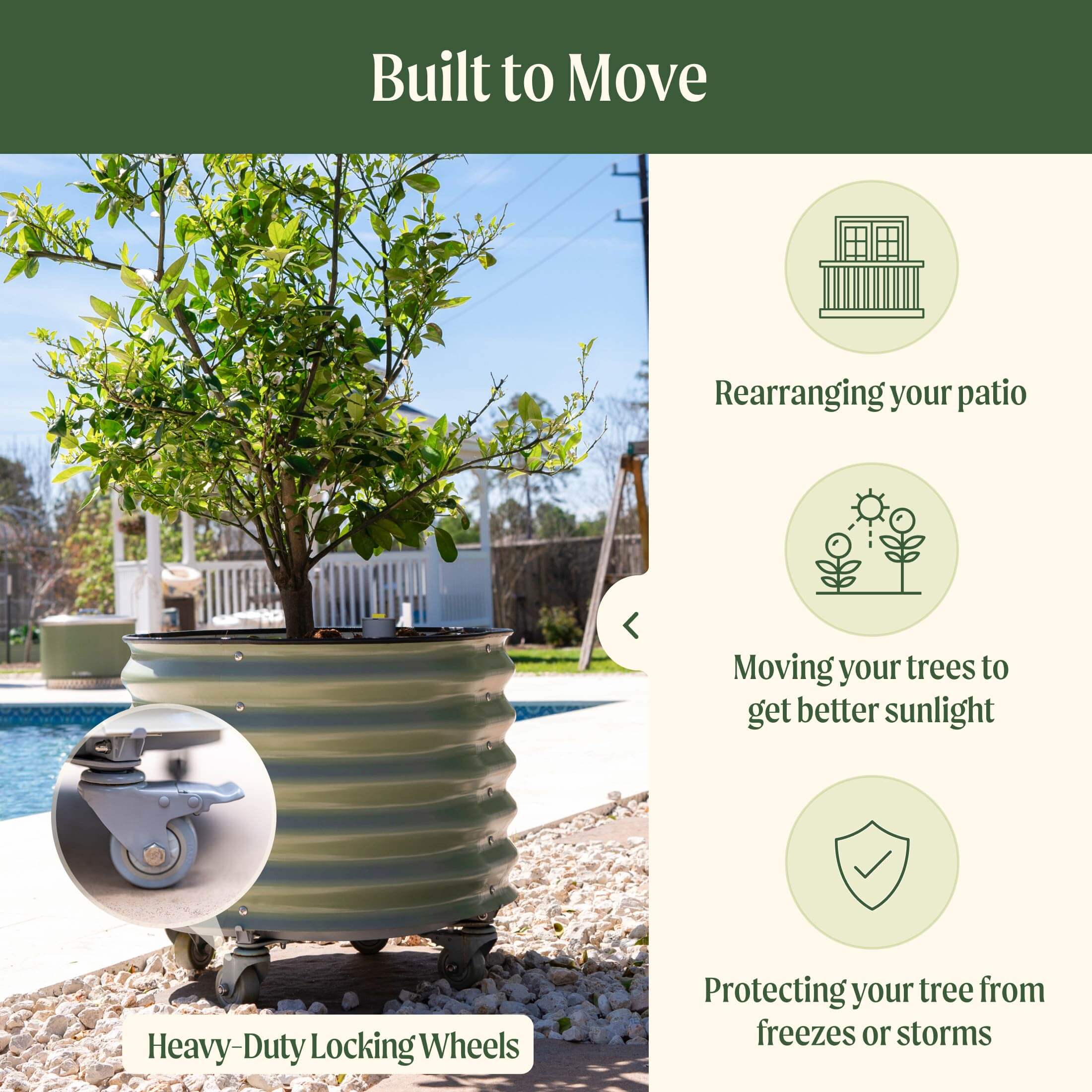 Self-Watering Rolling Citrus Tree Planter 30 Gallon - Gen 2 - Image 7