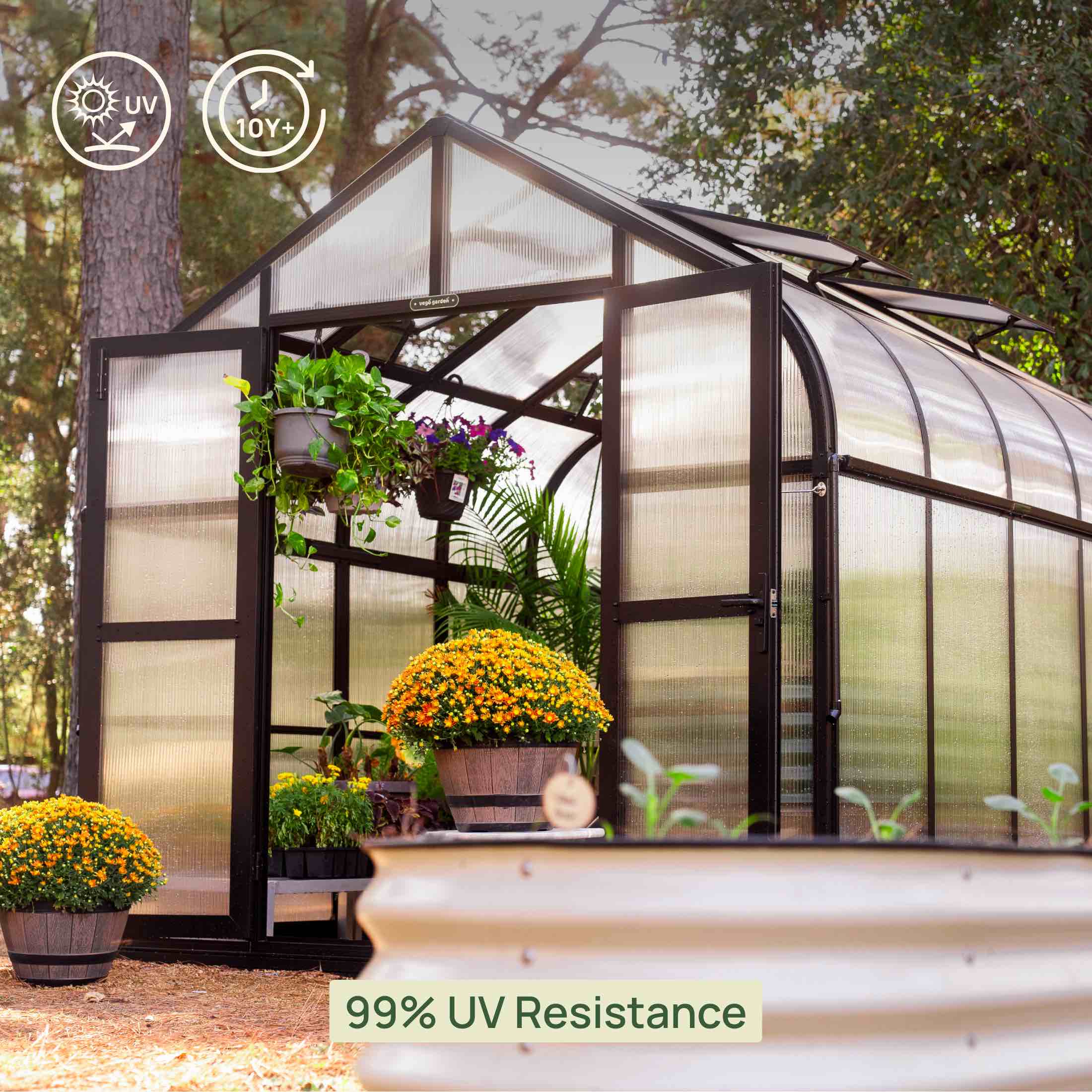 Vego Pacific Greenhouse - 8.5ft Wide - Image 19